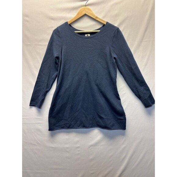 Nic & Zoe Women’s Navy Blue Twist Open Back Pullover Sweater Small - Picture 1 of 6
